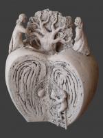 Яблуко Життя. 2011, шамот, поливи.